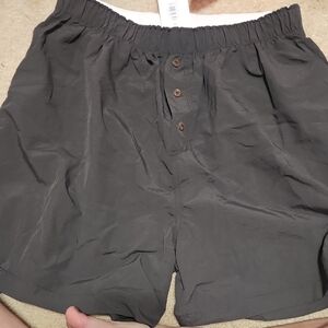 Zenana Outfitters Ash Grey Windbreaker Shorts